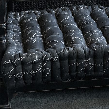 Removable cushion square pleated